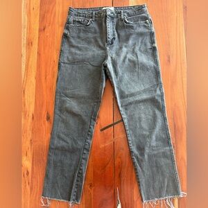 Free People Women's Gray Straight Leg Jeans